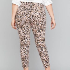 Lane Bryant Sateen Skinny Ankle Pant Leopard Print
